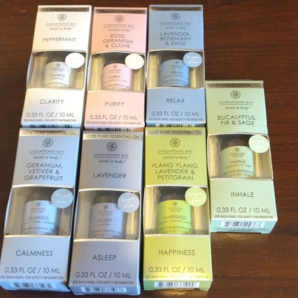 7 New Chesapeake Bay 100% Essential Oils Aromatherapy Defuser Refills